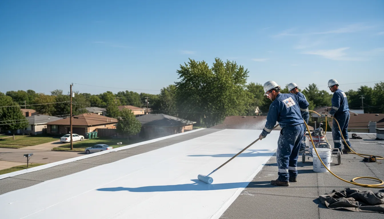 Commercial roof coating in Tilly, AR near me